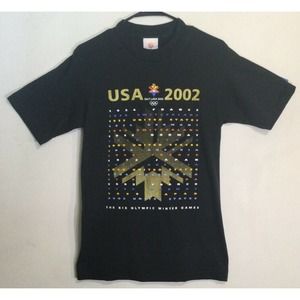 NEW Vtg 2002 Olympics Winter Games T-Shirt Mens Small Salt Lake City Utah Black